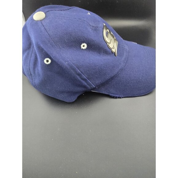 Blue Baseball Cap With Metallic "S" Logo Embroidered Details & Adjustable Strap - Picture 4 of 8